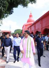 CM Checked out the vibrant preparations at Mata Tripurasundari Temple, Udaipur, for inaugural puja & grand redevelopment launch.